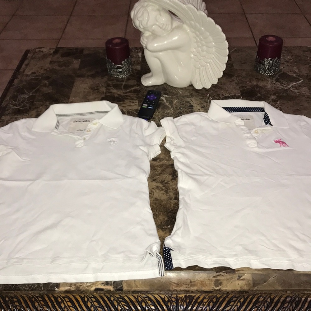 Abercrombie kids two  White polo shirts 👕 in  Good used condition